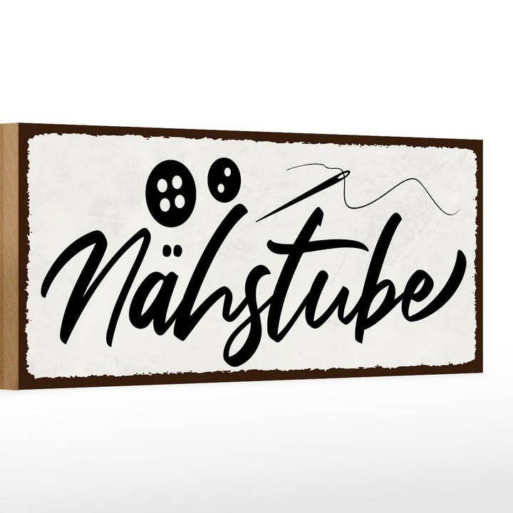 Träskylt anteckning 27x10 cm syrum sömnad handgjord dekorativ skylt träskylt för wholesale av Femer