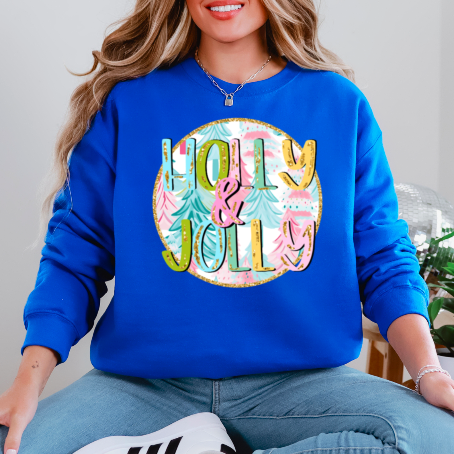 Shoppe SHC – wholesale Graphic sweatshirt – Women’s – Holly And Jolly Christmas Graphic Sweatshirt Women’s4