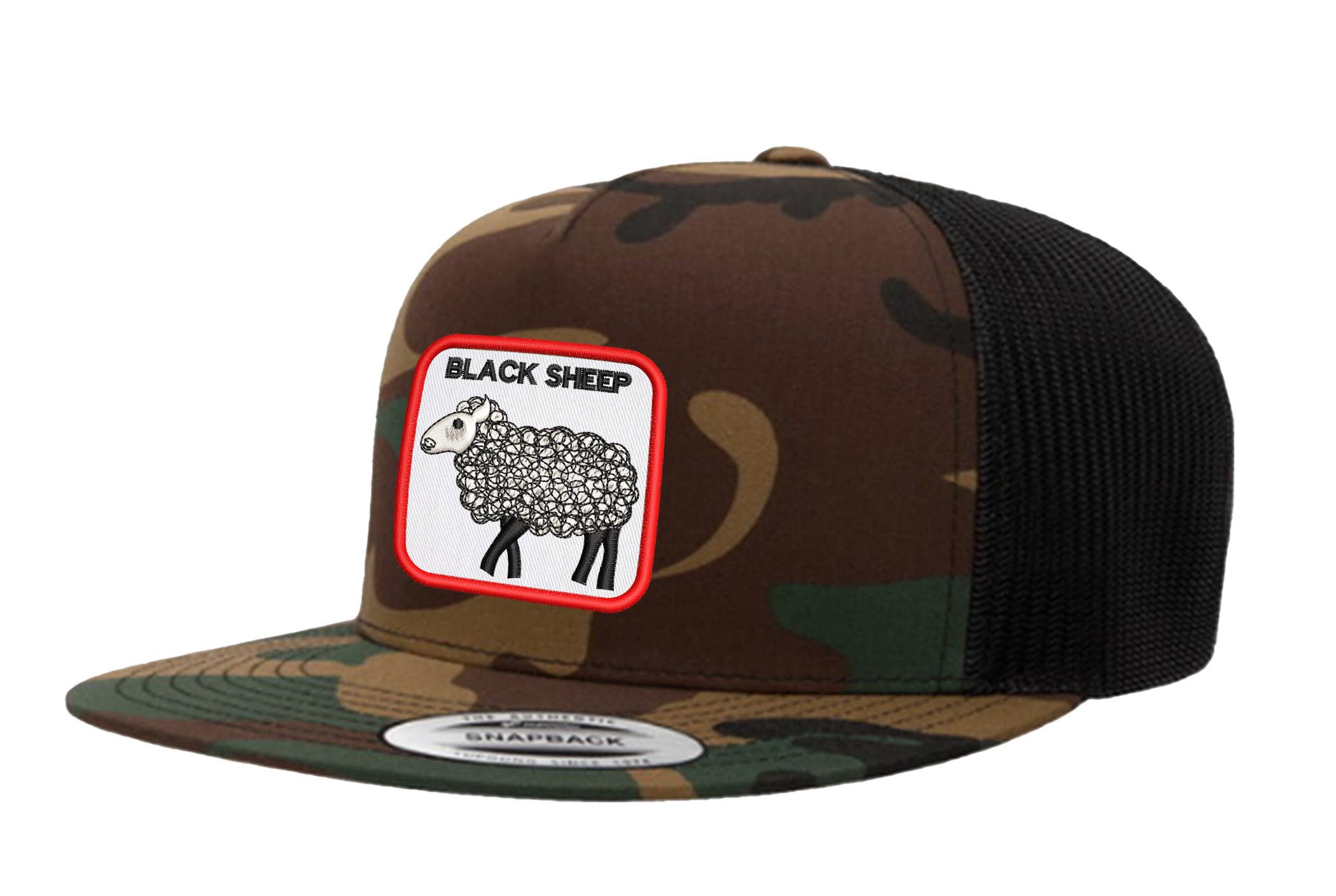 Multi-Vendor Sales - Wholesale Trucker Hat - Unisex - The Black Sheep Animal Patch Embroidered Trucker Hat7
