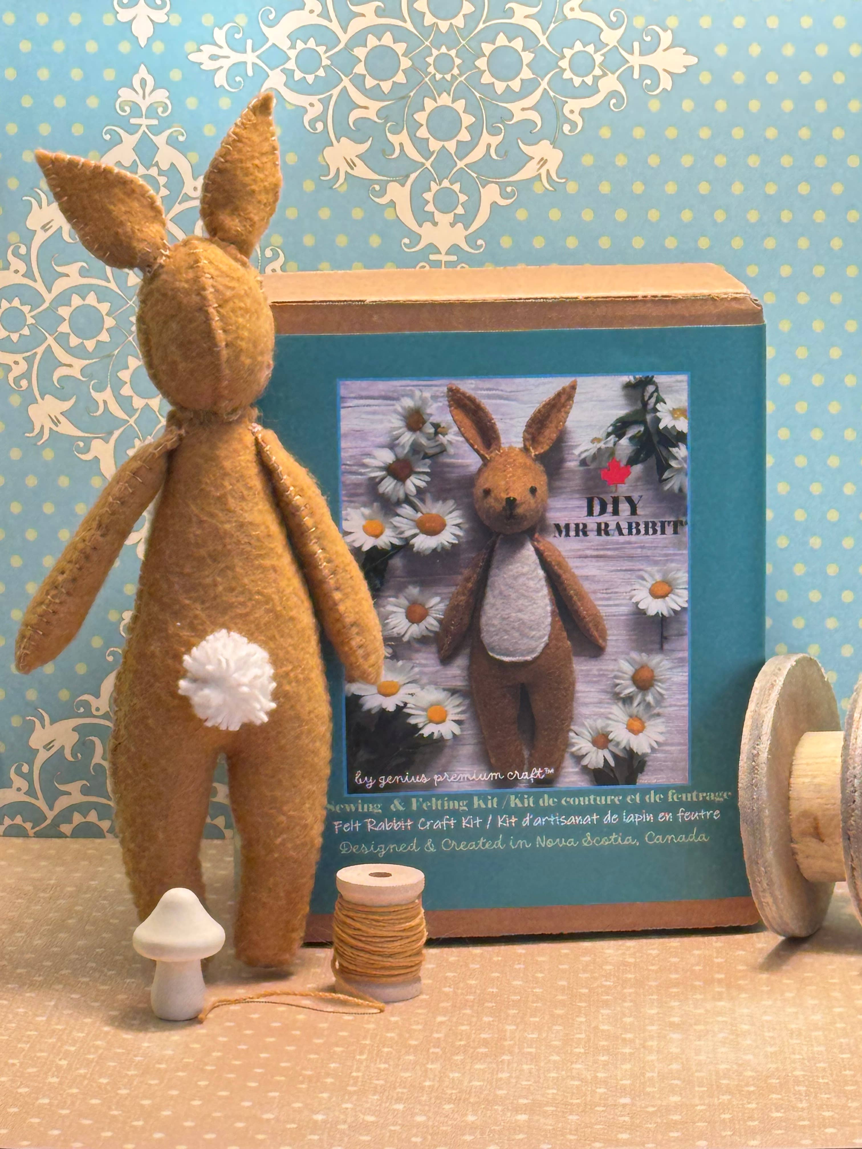 Genius Premium Craft - Wholesale Knutselnaai-set - Vilt Konijn Naaien & Vilten Kit – Pilotenhoed Uitvoering3