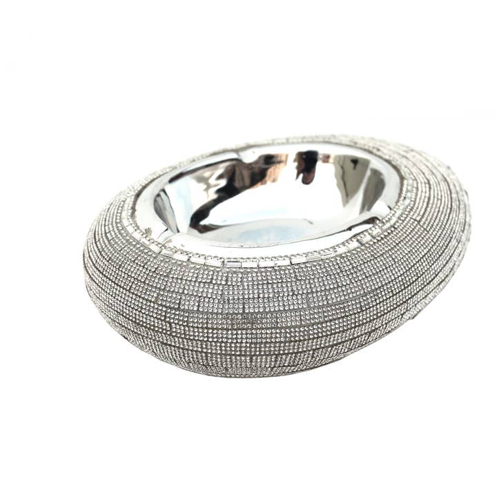 Cenicero de cerámica adornada de cristal cromado Ambrose para venta al por mayor de Amazing Rugs