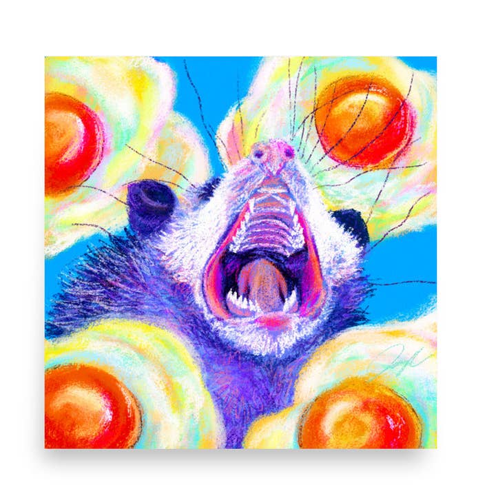 Créatures culinaires - AAAAAAA avec un accompagnement d'œufs (peinture) pour la vente par JoyousJoyfulJoyness