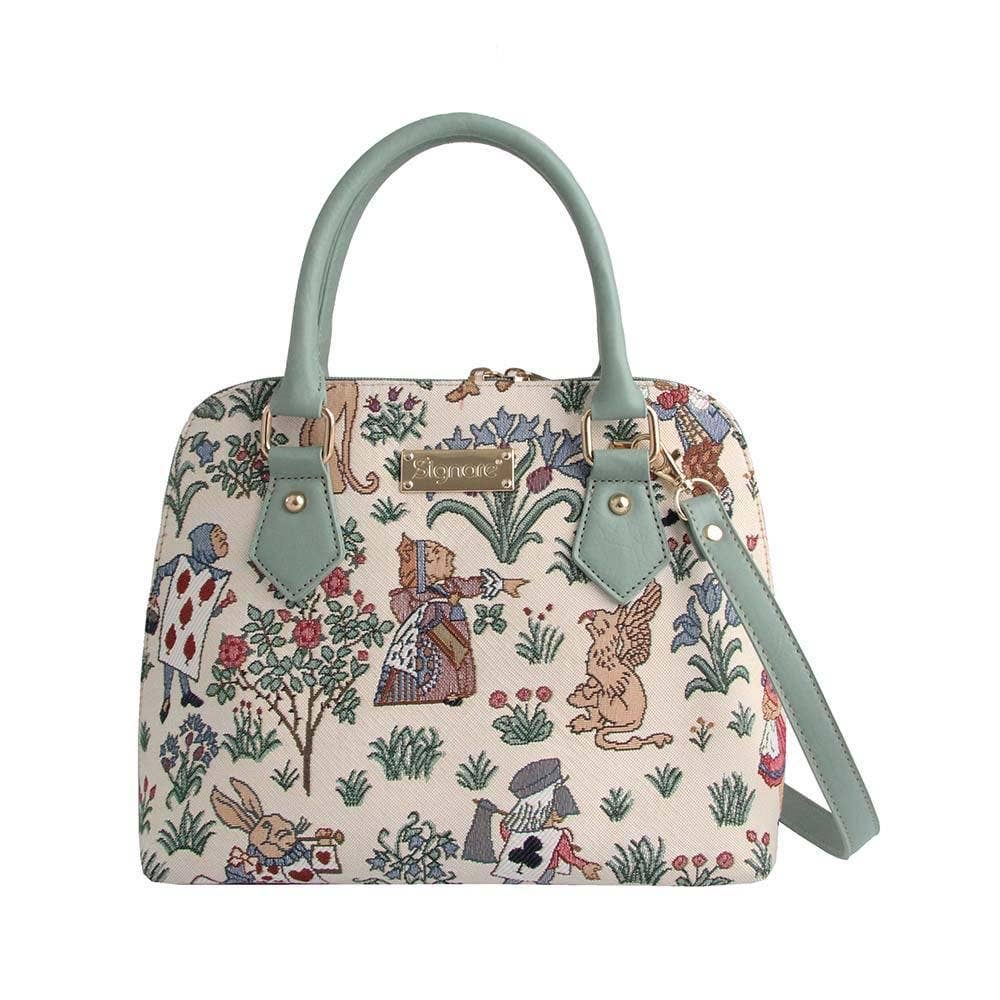 SignareArt - Vente Sac à main avec poignée sur le dessus – femme - CONV-ALICE | Sac à main convertible avec poignée supérieure Charles Voysey Alice au pays des merveilles