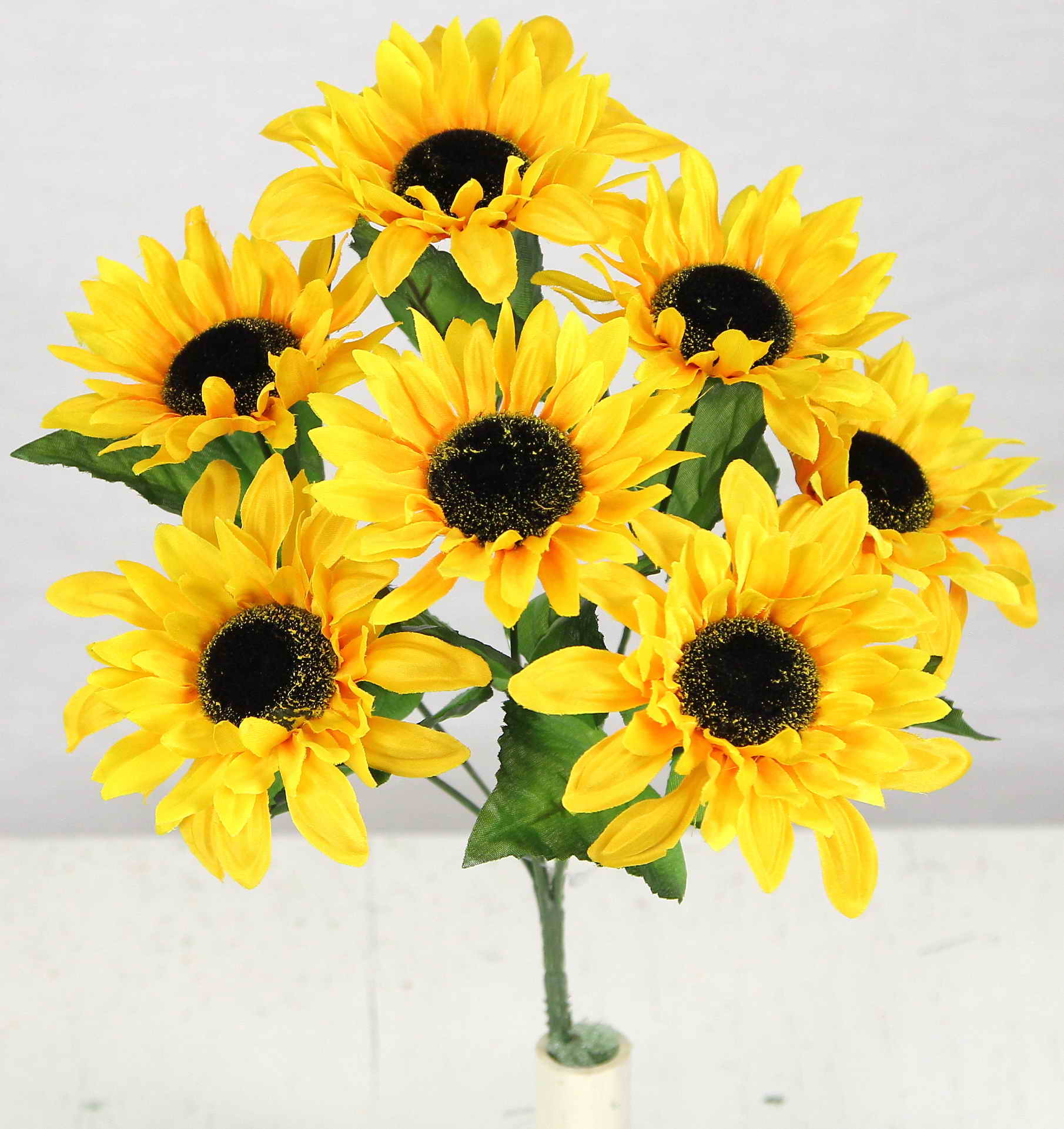 General Wholesale Inc - Wholesale Artificial Flowers - SUNFLOWER BUSH X 7 - GPB5413-GOLD0