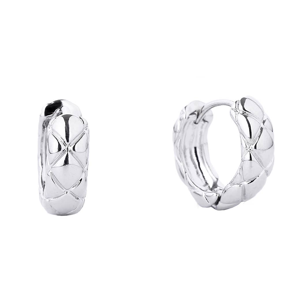 Fashion City - Venta al por mayor Pendientes de aro - Aros en forma de C bañados en oro de 14 quilates1