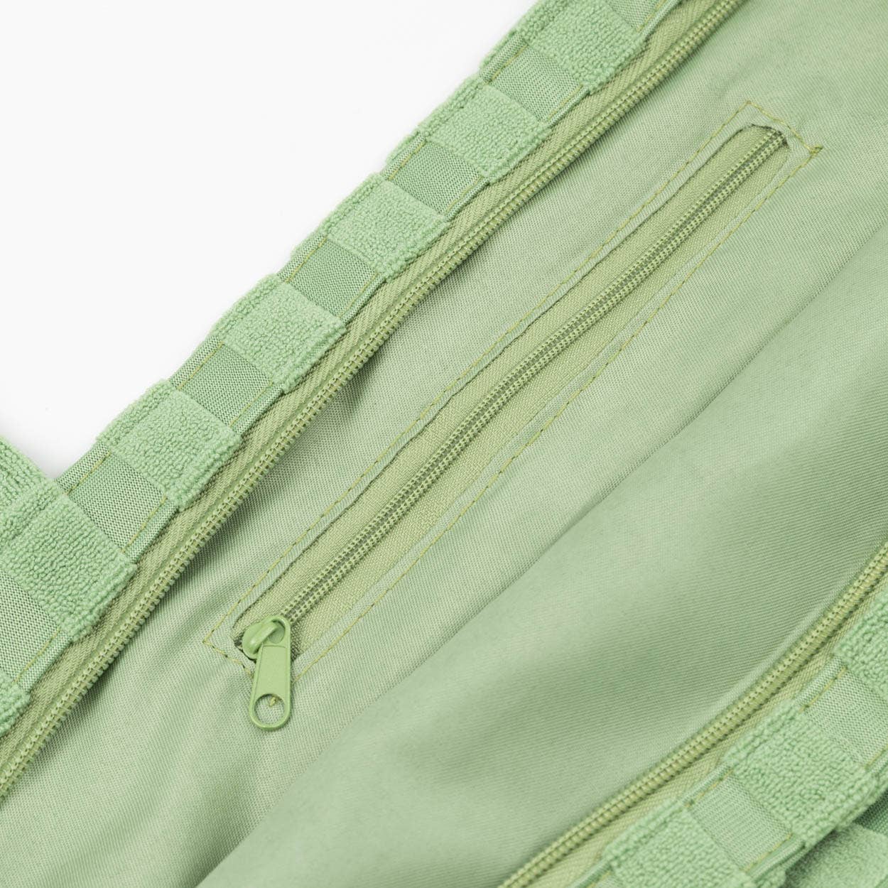 Flamingueo - Wholesale Beach Accessories - Green terry tote bag with stripes3