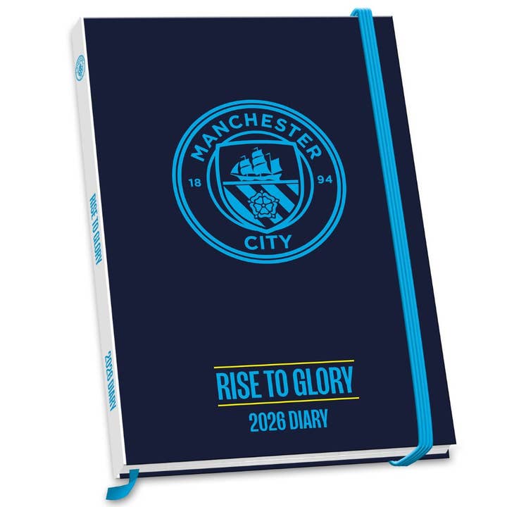 MANCHESTER CITY FC 2026 A5 DIARY for wholesale by Danilo Promotions Ltd
