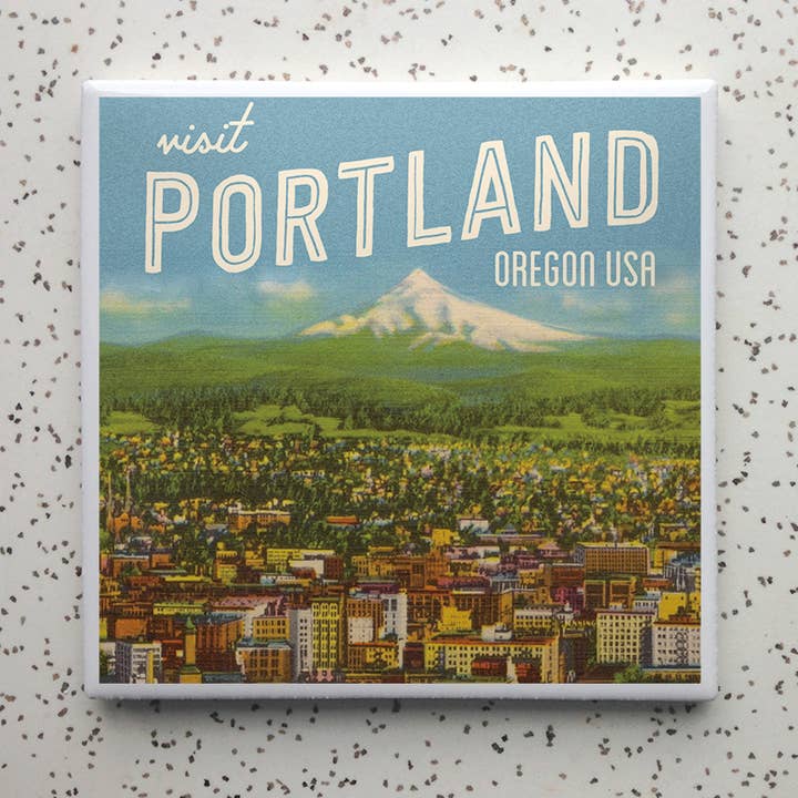 PDX Technicolor Coasters for wholesale by Robot Candy