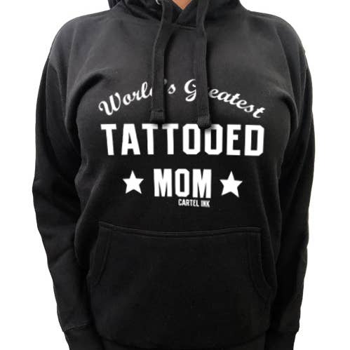 's Werelds Beste Getatoeëerde Moeder Dames Pullover Hoodie voor wholesale door Cartel Ink