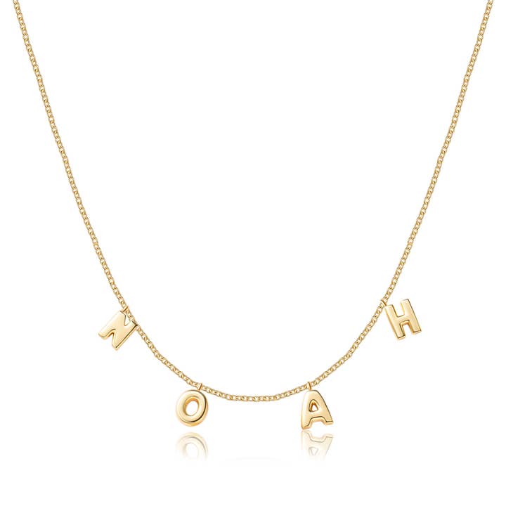 Collana con Nome in Lettere Bubble di Bristol Personalizzata (Resistente all'Acqua) per la vendita all'ingrosso da parte di The Sis Kiss