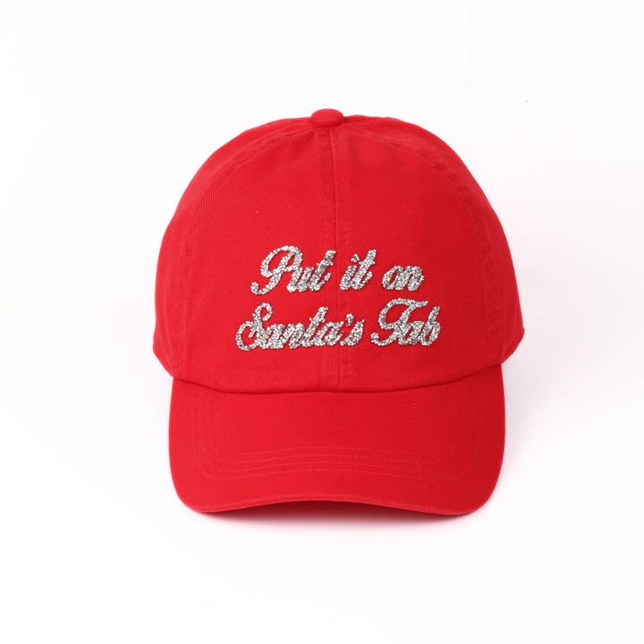 David And Young - Wholesale Baseball Cap - Women's - Christmas PUT IT ON SANTA'S TAB Bling Baseball Cap