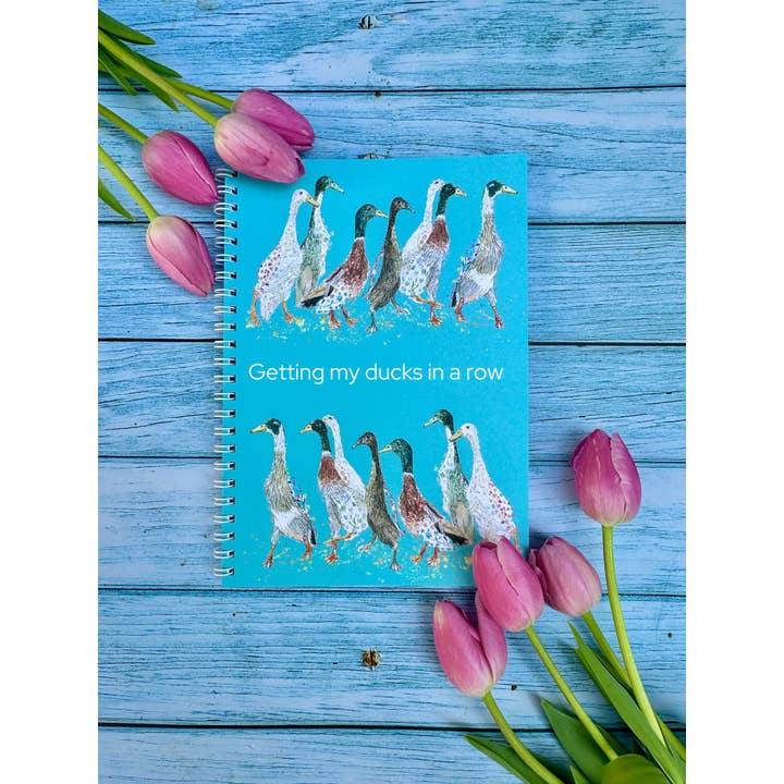Jen Winnett Eco Artist - Wholesale Notebook - Ducks Funny Lined Eco Friendly A5 Notebook UK Made Notepad3