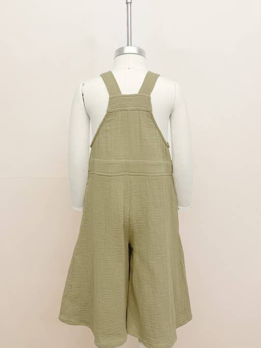Kids Solid Cotton Gauze Jumpsuit for wholesale by Oddi