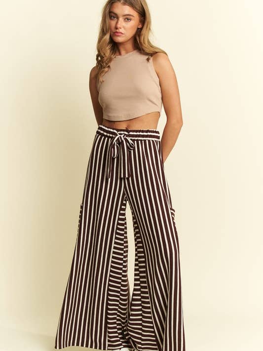 JADE BY JANE - Wholesale Pants - Women's - STRIPE WIDE LEG PANTS1