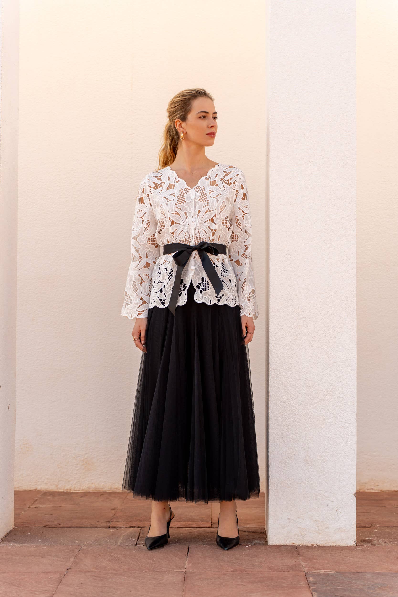 CHOKLATE PARIS - Vendita all'ingrosso Camicia button down - Donna - Cardigan Chiara in pizzo macramé - 810431