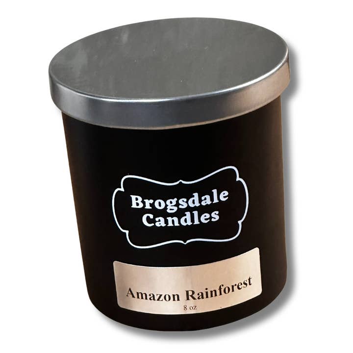 Amazon Rainforest Hand poured soy blend wooden wick candle for wholesale by Brogsdale Candles