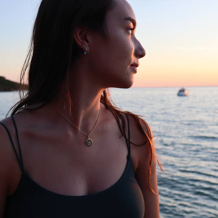 Saskia Lucy - Wholesale Pendant/Charm Necklace - Sea View Enamel Medal Pendant3