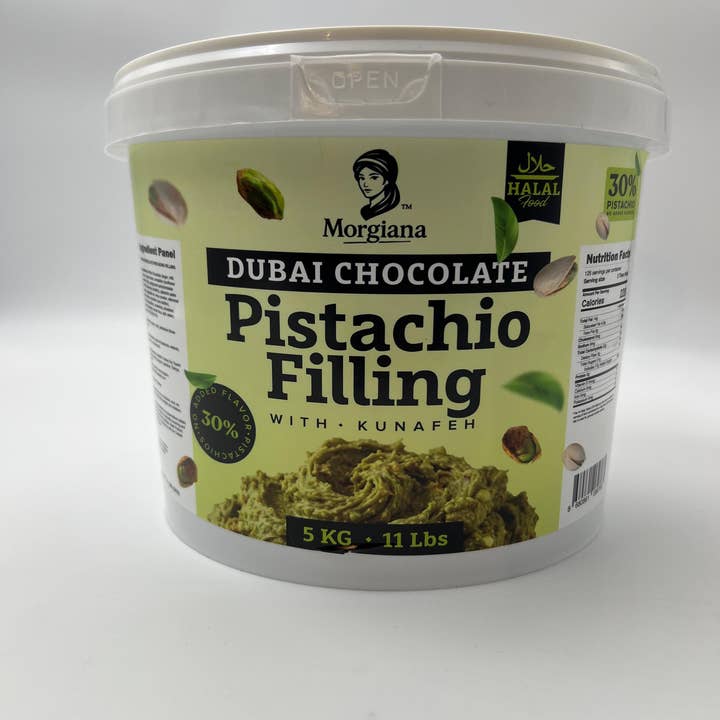 Aladdin - Wholesale Nut butter - Morgiana Professional Bake-Stable Dubai Chocolate Pistachio Kunafeh Filling
