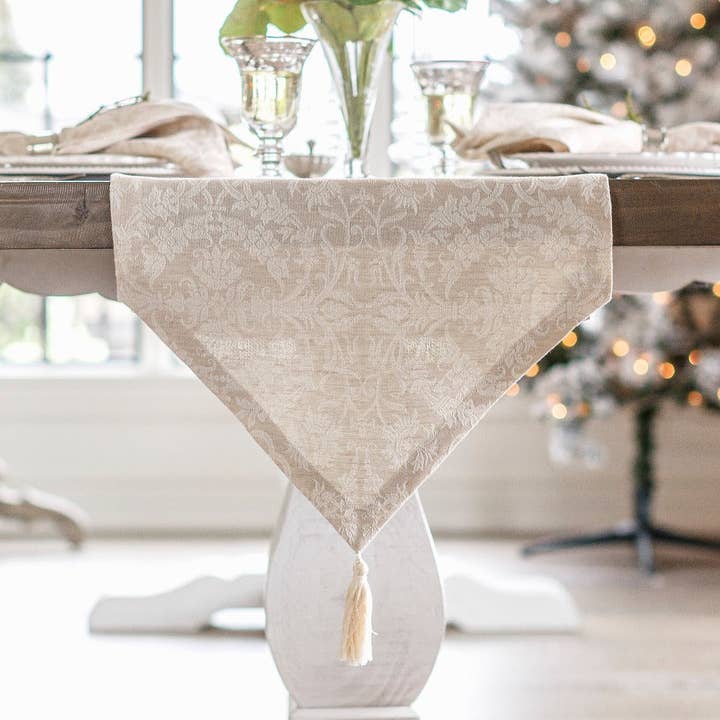 Arte Italica & Crown Linen Designs - Wholesale Table Runner - Imperial Jacquard Linen Table Runner