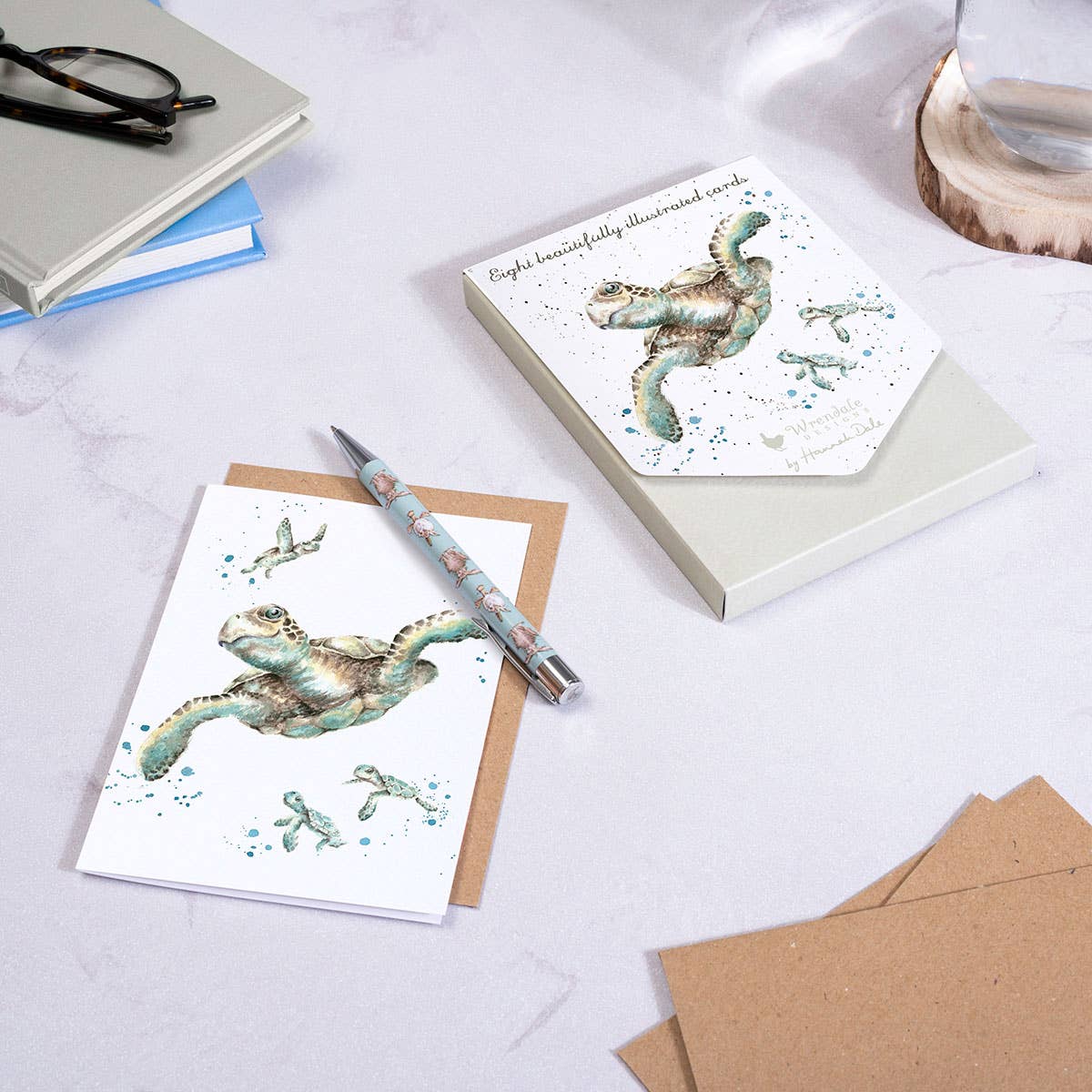 Wrendale Designs - Wholesale Stationery/Notecard Set - Swimming School1