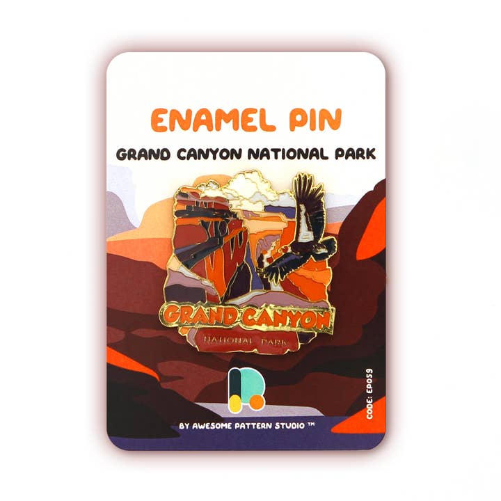Enamel Pin - Grand Canyon National Park. Badge, Lapel Pin for wholesale by Awesome Pattern Studio