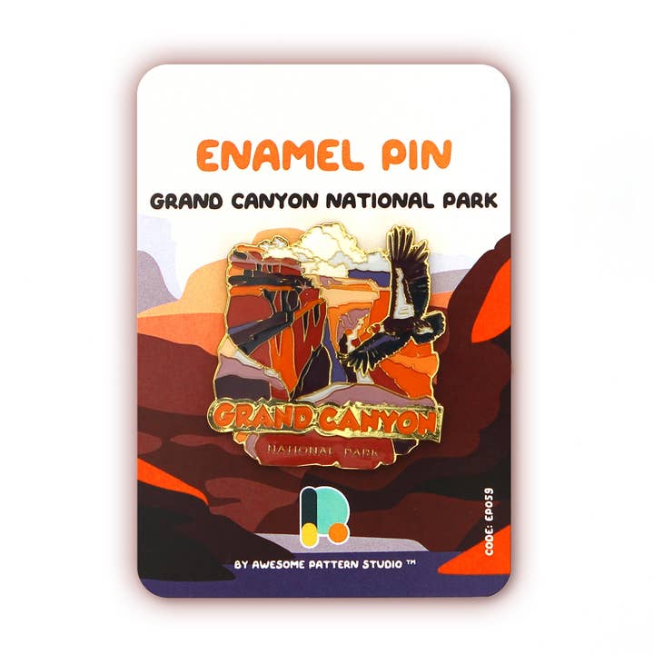Enamel Pin - Grand Canyon National Park. Badge, Lapel Pin for wholesale by Awesome Pattern Studio