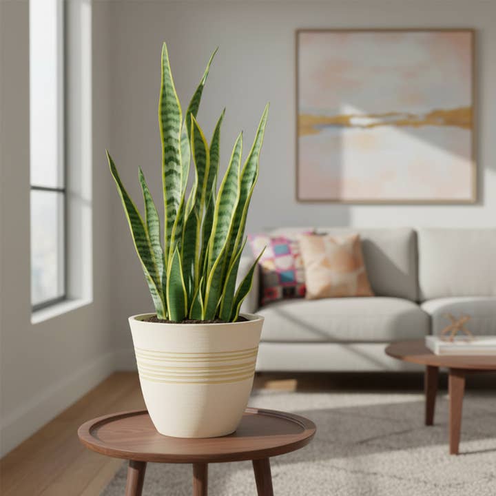 Greenship Garden USA - Wholesale Plant Pot - GreenShip Hand Carved Band Planter, W. 12.21"x H. 10.05"8