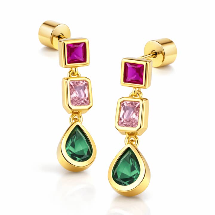 La boucle d'oreille Riviera Jewel Drop pour la vente par The Perfect Hoop