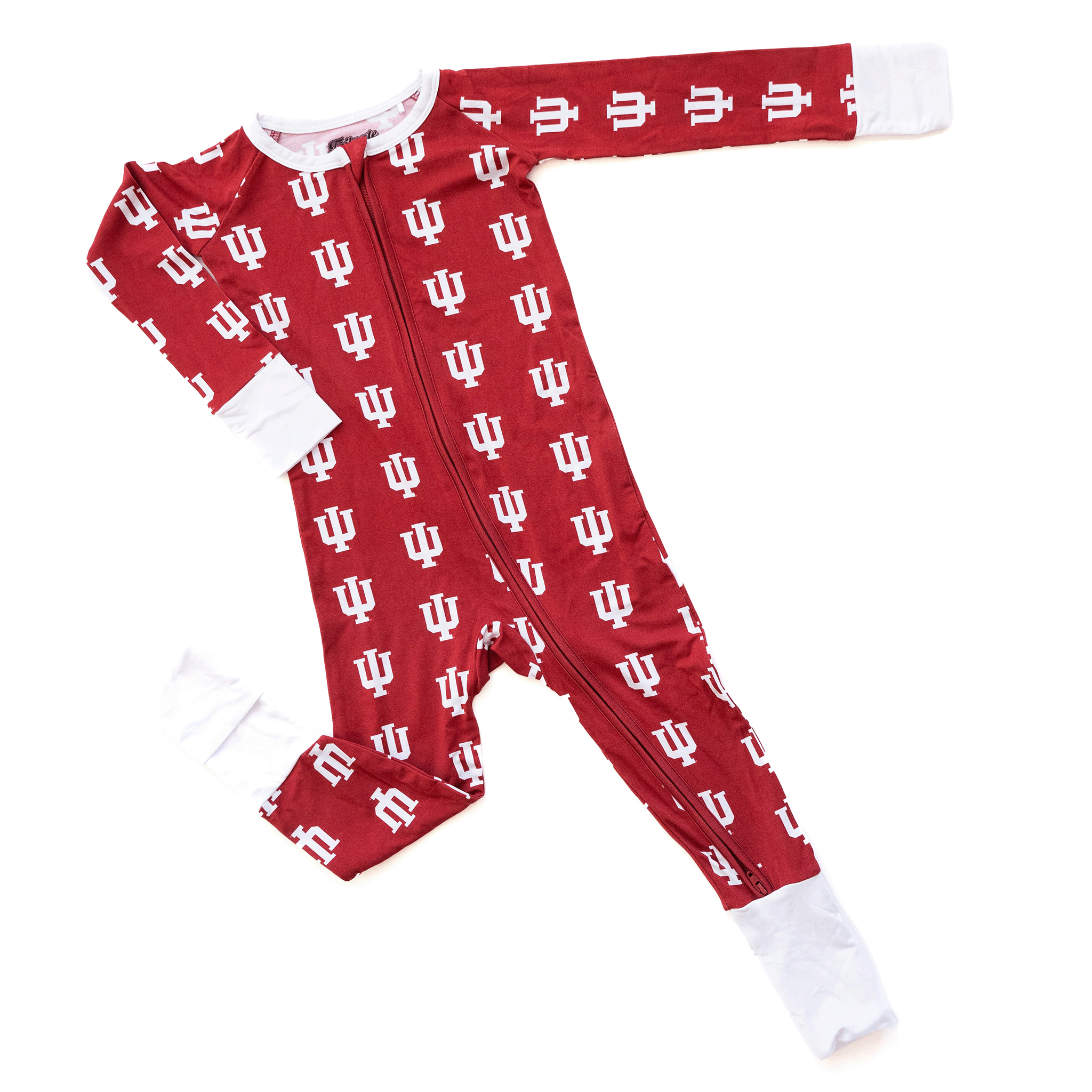 Tailgate Tikes - Wholesale Jumpsuit - Baby - Indiana Hoosiers Double Zipper Onesie1