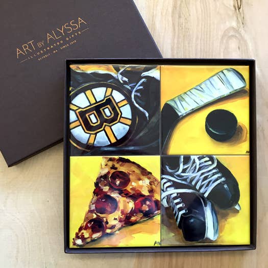 Art by Alyssa - Wholesale Coasters - Hockey Coaster Set0