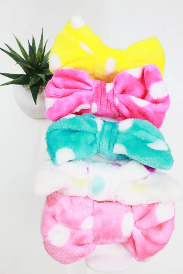 MIX COLOR Polka Dot Print Shower Headwrap for wholesale on Faire2