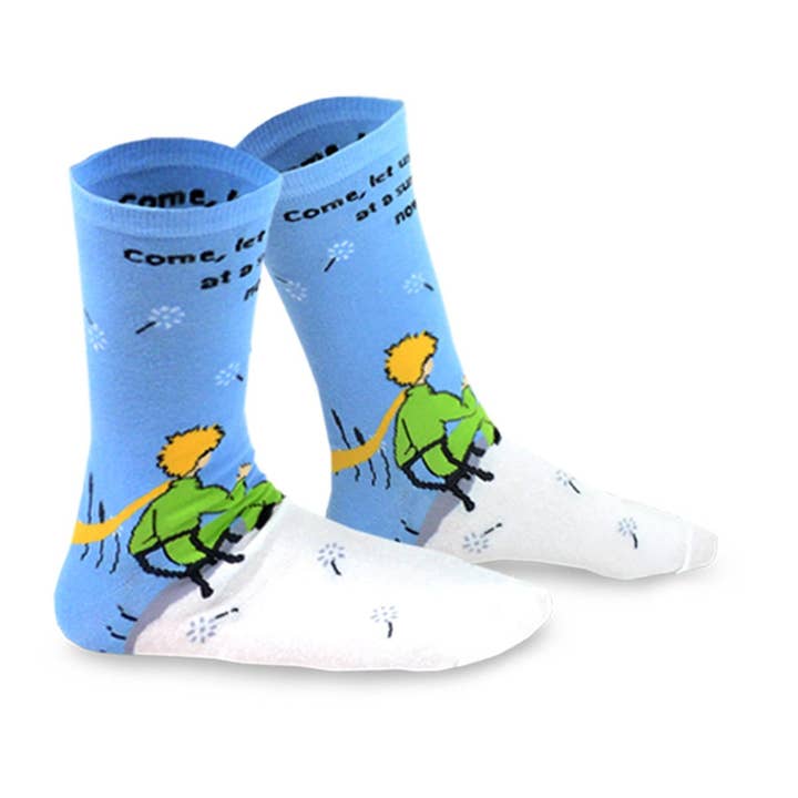 The Little Prince Silly Fox Crew Socks 6- Pair for wholesale by DoodleUS Inc