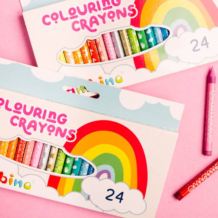 Bambino Crayons - Wholesale Crayons - Kids & Baby - Bambino Crayons - Pack of 24 Gold and Silver