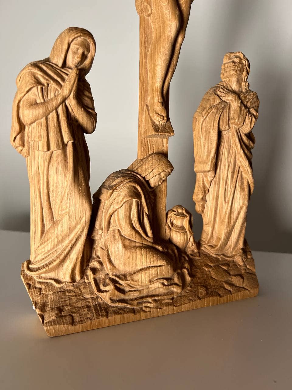 KozakWorkshop - Wholesale Wall Cross - Wall Wooden Carved  Golgotha on stand4
