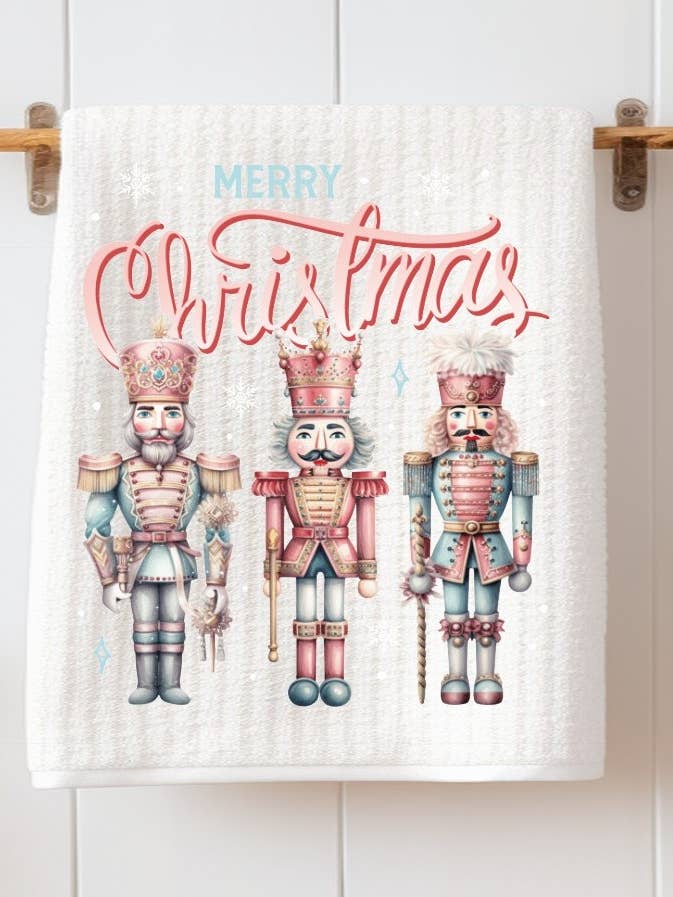 Toalla con forma de gofre con forma de cascanueces con forma de gofre con forma de feliz Navidad para venta al por mayor de SHY Designs, LLC