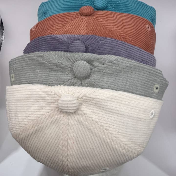 Vibes Hat Company - Wholesale Baseball Cap - Unisex - Vibes Cream Corded Dad Hat | Hat Bar | Blank Caps