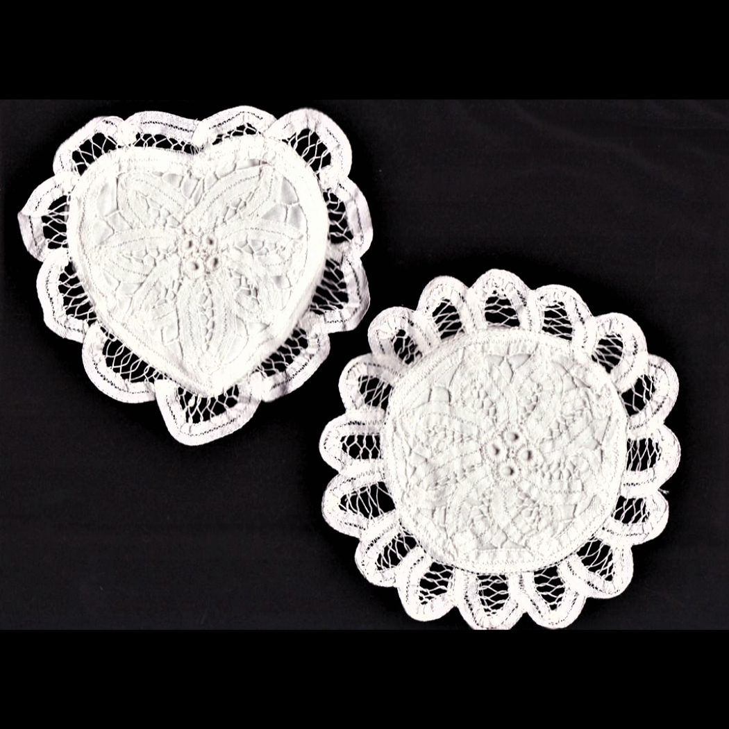 Eastern Sunrise Lace And Linens Inc. – wholesale Tooth fairy pillow – Child – Tooth Fairy Pouch Batten Lace Cotton Heart or Round Sachet2