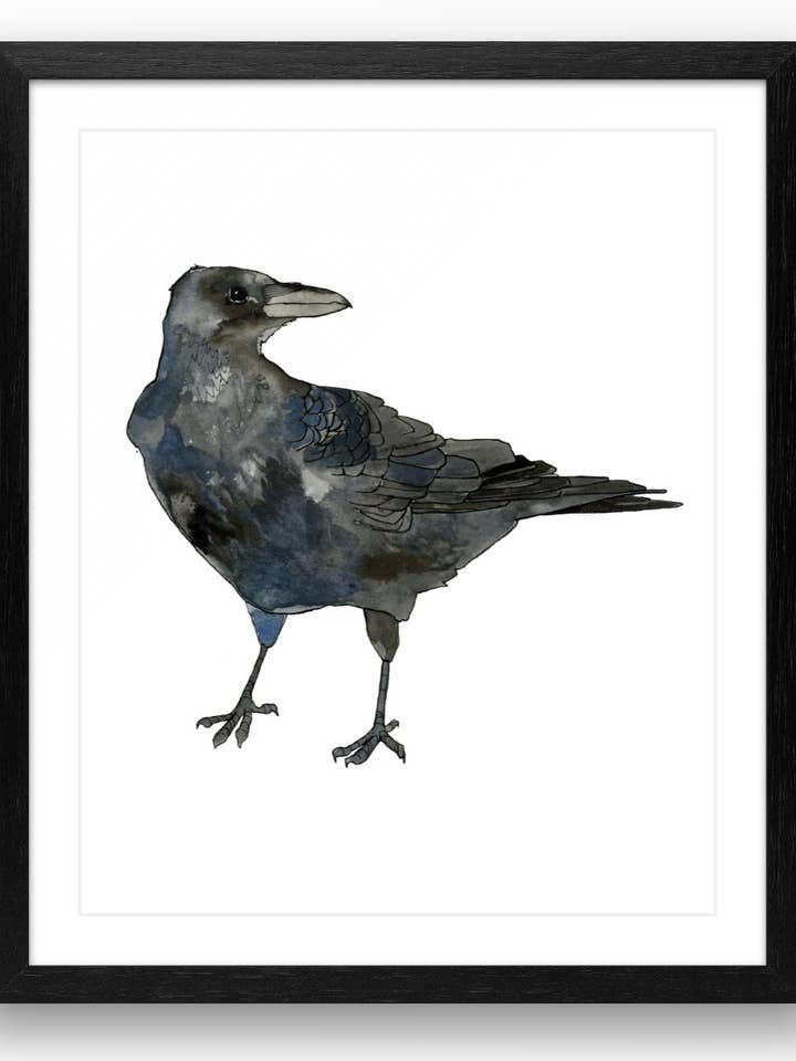 Schwarzer Krähendruck für den Großhandel von Brienne Cosman Design