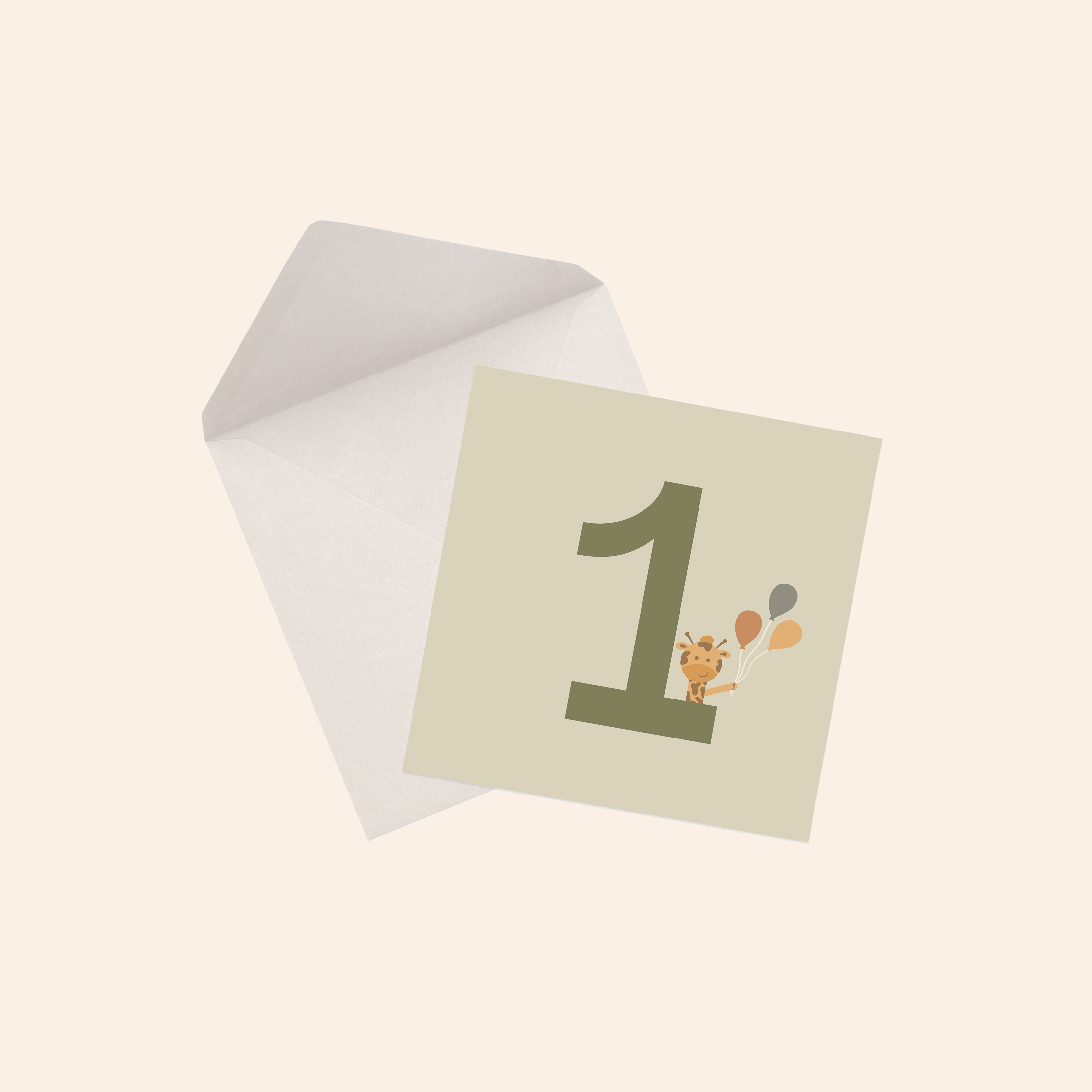 Flora and Mae Creative - Wholesale Birthday card - Birthday Numbers - Green0