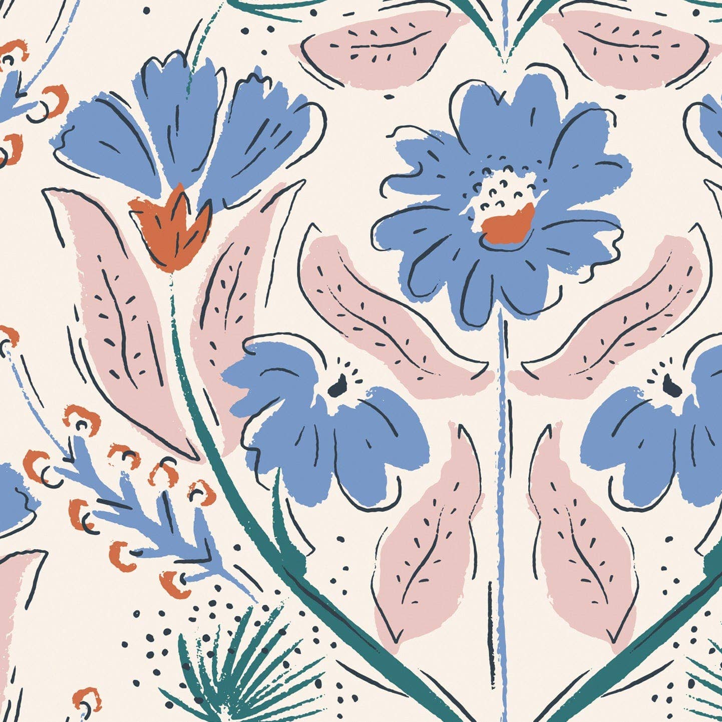 Minibeau - Wholesale Wallpaper - Floral Wallpaper | Autumn Floral Wallpaper | Boho Wallpaper1