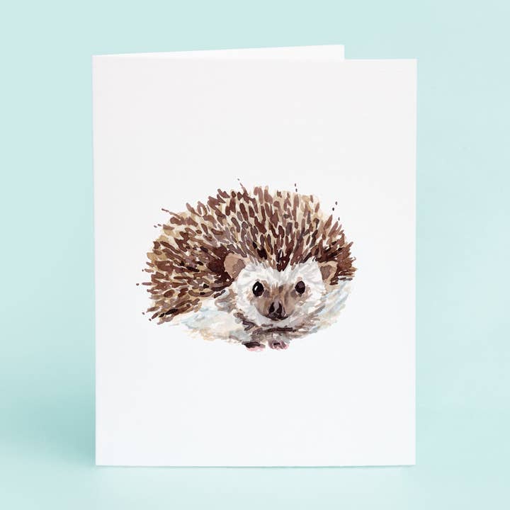 Hedgehog Everyday Watercolor Greeting Card for wholesale by Taylor Paladino