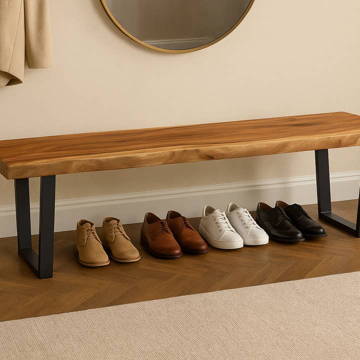 Heft Home - Wholesale Bench - Dining Bench Live Edge – Solid South American Walnut5