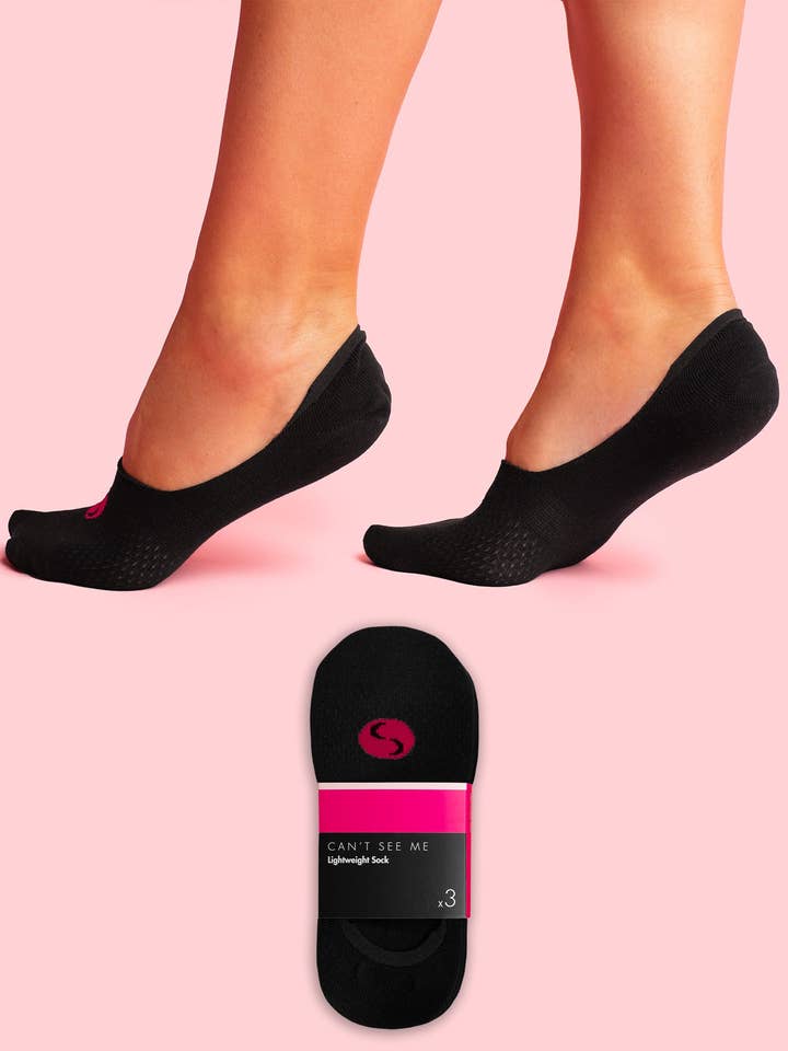 Can't See Me Sock - Black 3 Pack for wholesale by Cadenshae
