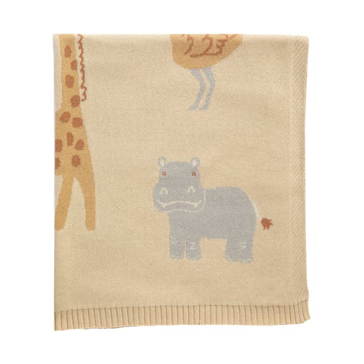 Jacquard Blanket - Wild Safari for wholesale by Living Textiles