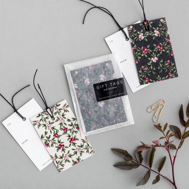 Christmas Gift Tag - Merry Nouveau Collection for wholesale by Catherine Lewis Design