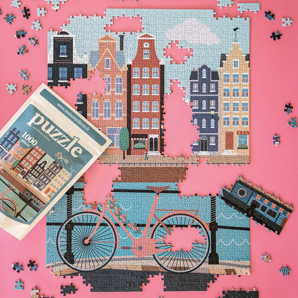 Maison Joliette - Wholesale Puzzle - Adult - Puzzle 1000 pieces Let's pedal along the water19
