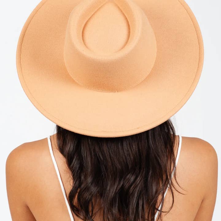 Lucca Couture - Wholesale Fedora - Dames - Vegan vilten rancherhoed in bruin3