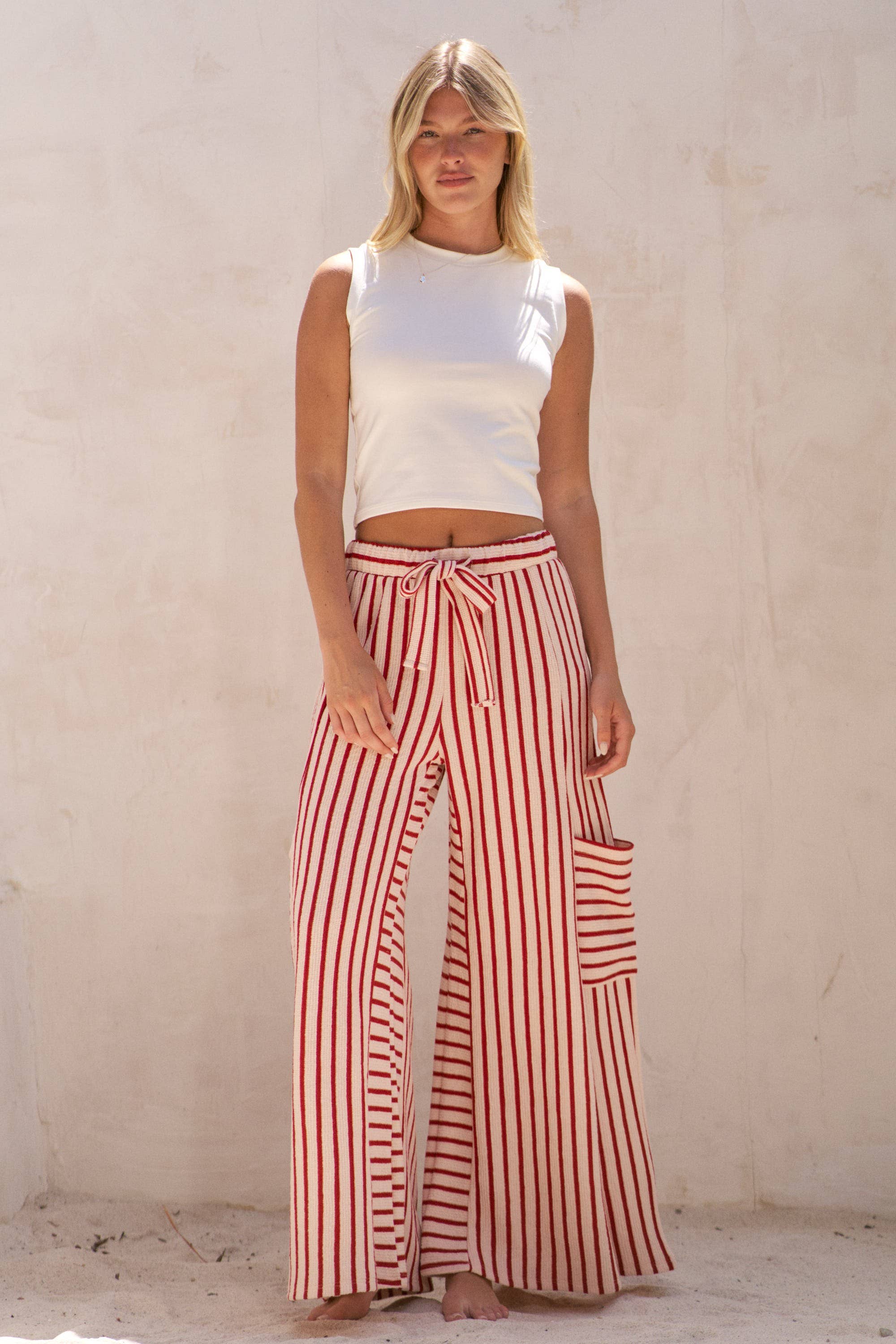 JADE BY JANE - Wholesale Pants - Women's - STRIPE WIDE LEG PANTS13