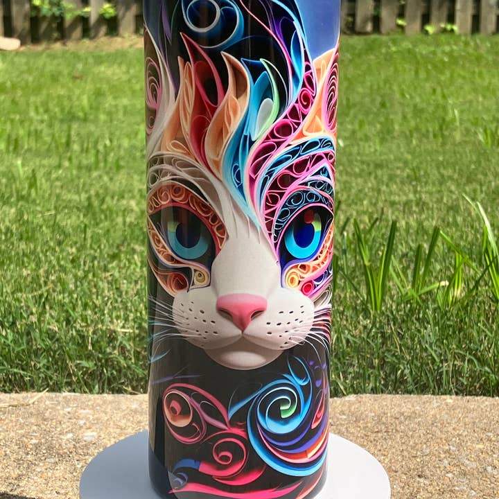 20 oz 3-D Cat Tumbler for wholesale by Rags4Wags™