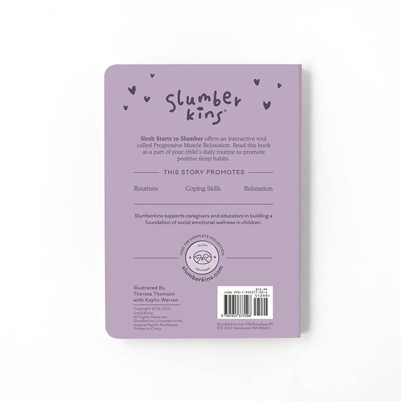 Slumberkins Inc. - Wholesale Stuffed/Plush Toy - Kids & Baby - Sloth's Routines Plush Set - with 2 books!10